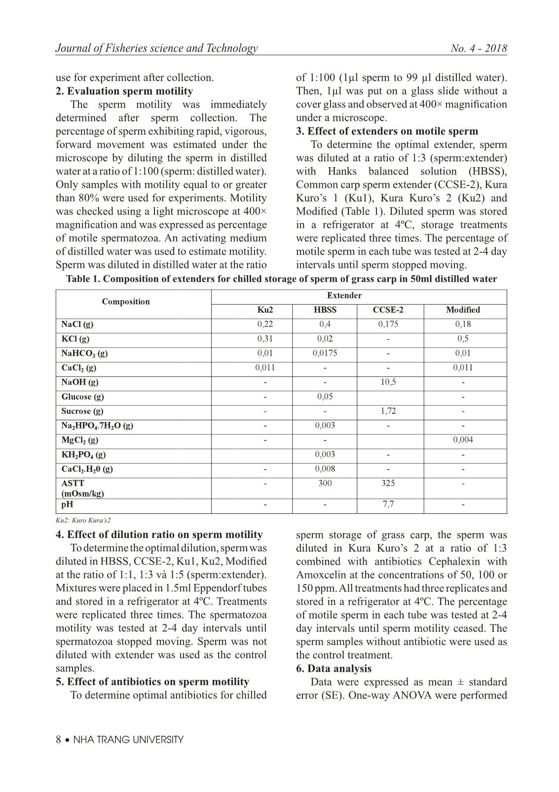 Journal of Fisheries science and Technology - No.4/2018 trang 8