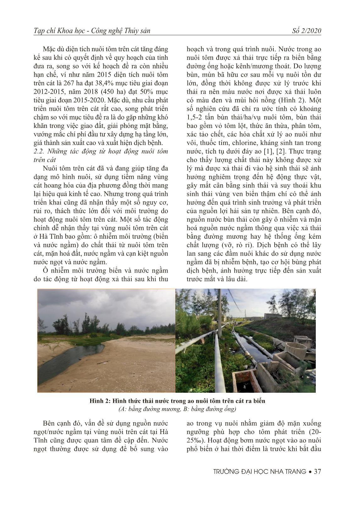 Tiềm năng, thực trạng và giải pháp phát triển nuôi tôm trên cát ở tỉnh Hà Tĩnh trang 4