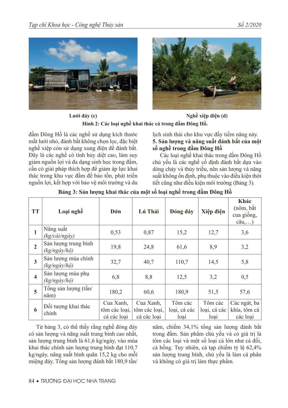 Thành phần loài và các loại nghề khai thác cá ở đầm Đông Hồ, Hà Tiên tỉnh Kiên Giang trang 6