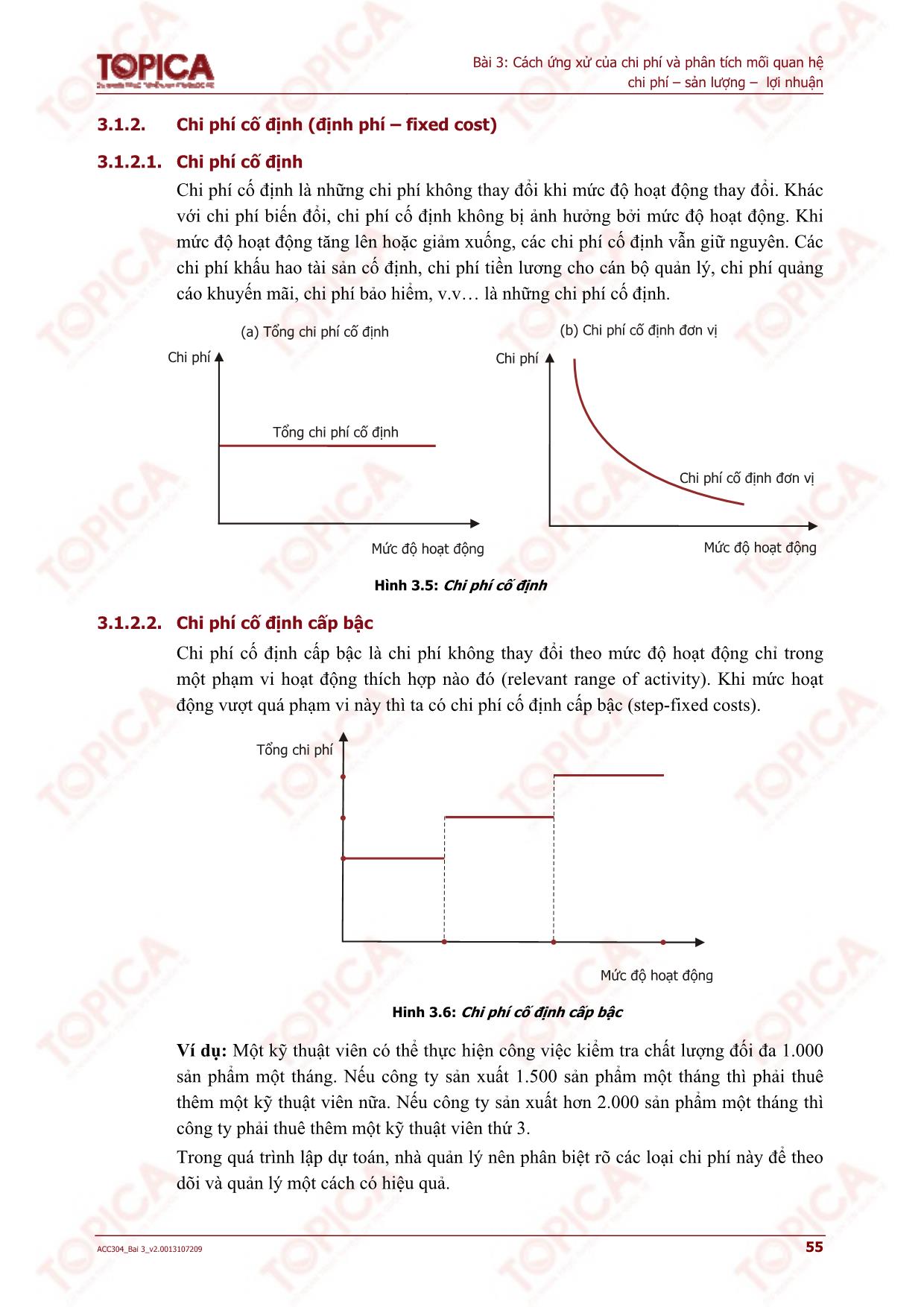 Bài giảng Kế toán quản trị - Bài 3: Cách ứng xử của chi phí và phân tích mối quan hệ Chi phí - Sản lượng - Lợi nhuận trang 5
