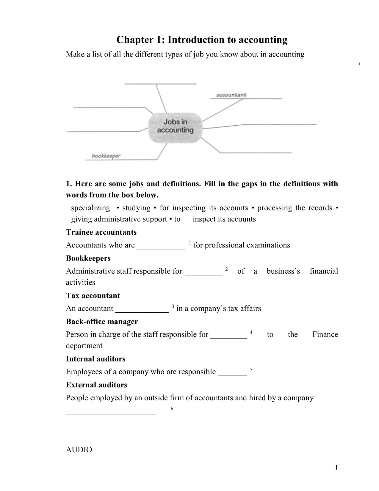 Giáo trình Anh văn chuyên ngành - Nghề: Kế toán doanh nghiệp trang 7