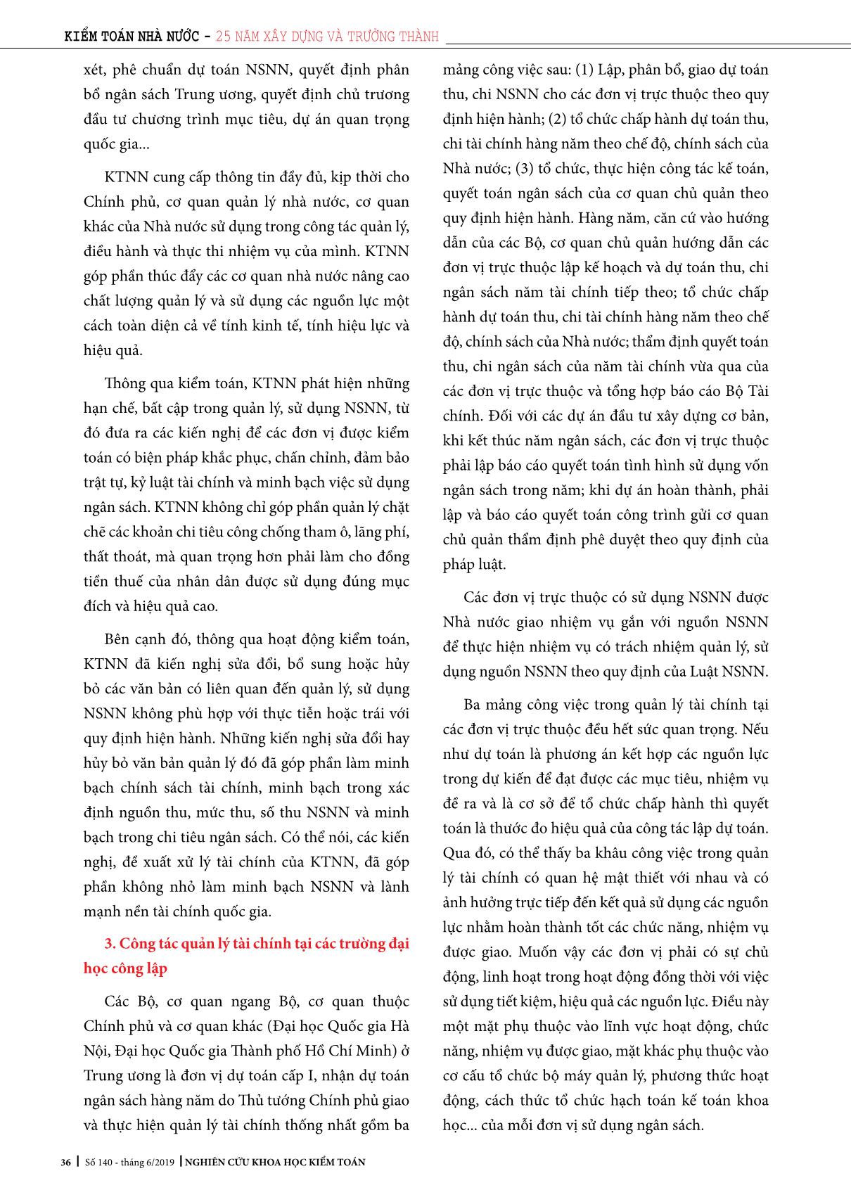 Vai trò của kiểm toán nhà nước đối với cải cách quản lý tài chính tại các trường đại học công lập trang 4