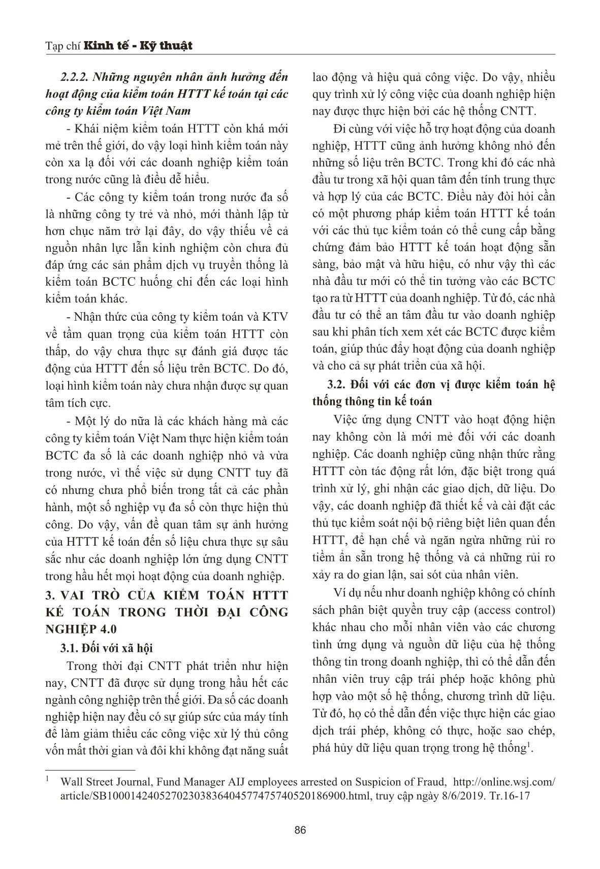 Vai trò của kiểm toán hệ thống thông tin kế toán trong thời đại công nghiệp 4.0 trang 5