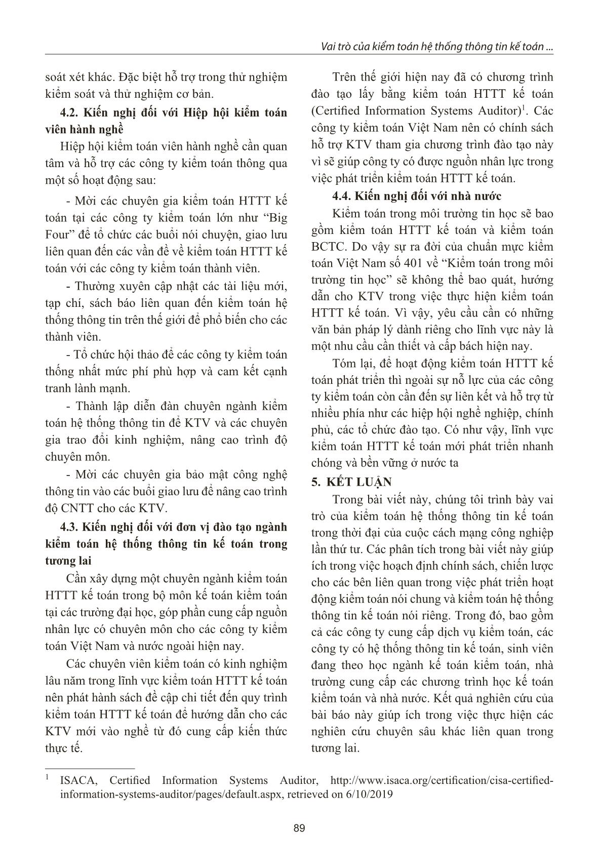Vai trò của kiểm toán hệ thống thông tin kế toán trong thời đại công nghiệp 4.0 trang 8
