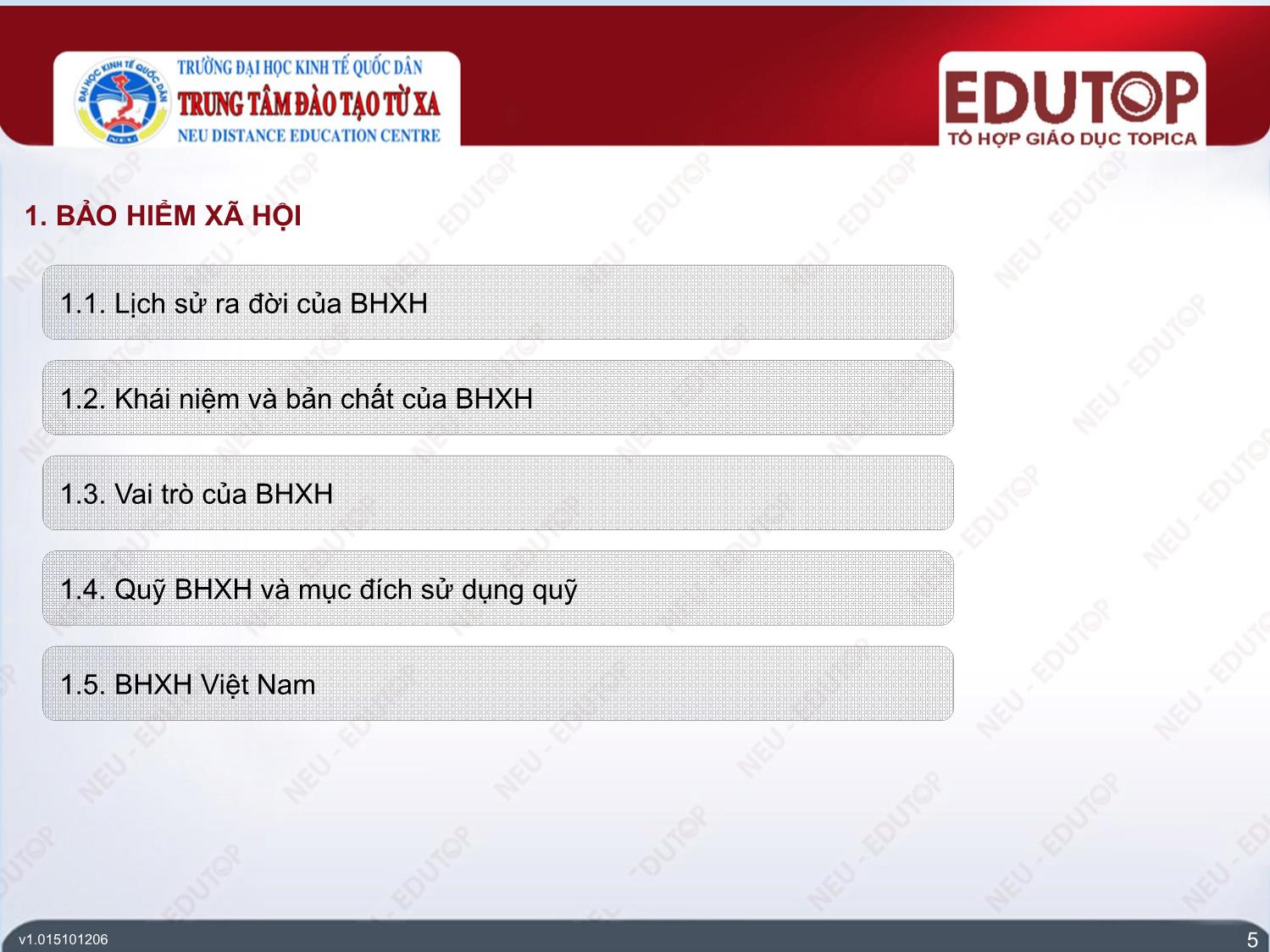 Bài giảng Quản trị kinh doanh bảo hiểm - Bài 2: Bảo hiểm xã hội, bảo hiểm y tế, bảo hiểm thất nghiệp - Bùi Quỳnh Anh trang 5