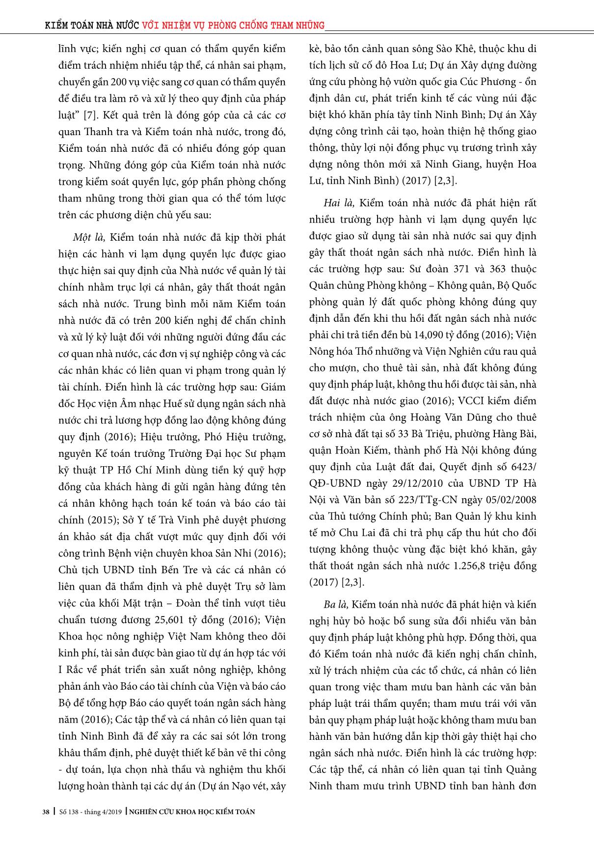 Phát huy vai trò của kiểm toán nhà nước trong kiểm soát quyền lực góp phần phòng chống tham nhũng trang 4