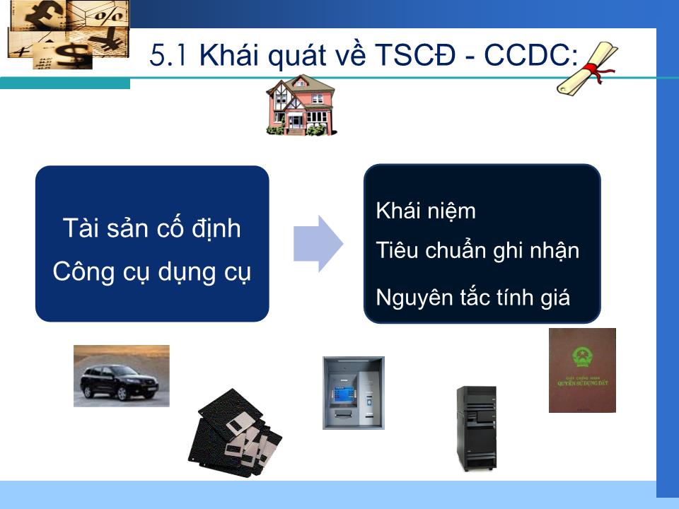 Bài giảng Nghiệp vụ ngân hàng thương mại - Chương 5: Kế toán tài sản cố định – Công cụ dụng cụ trang 5