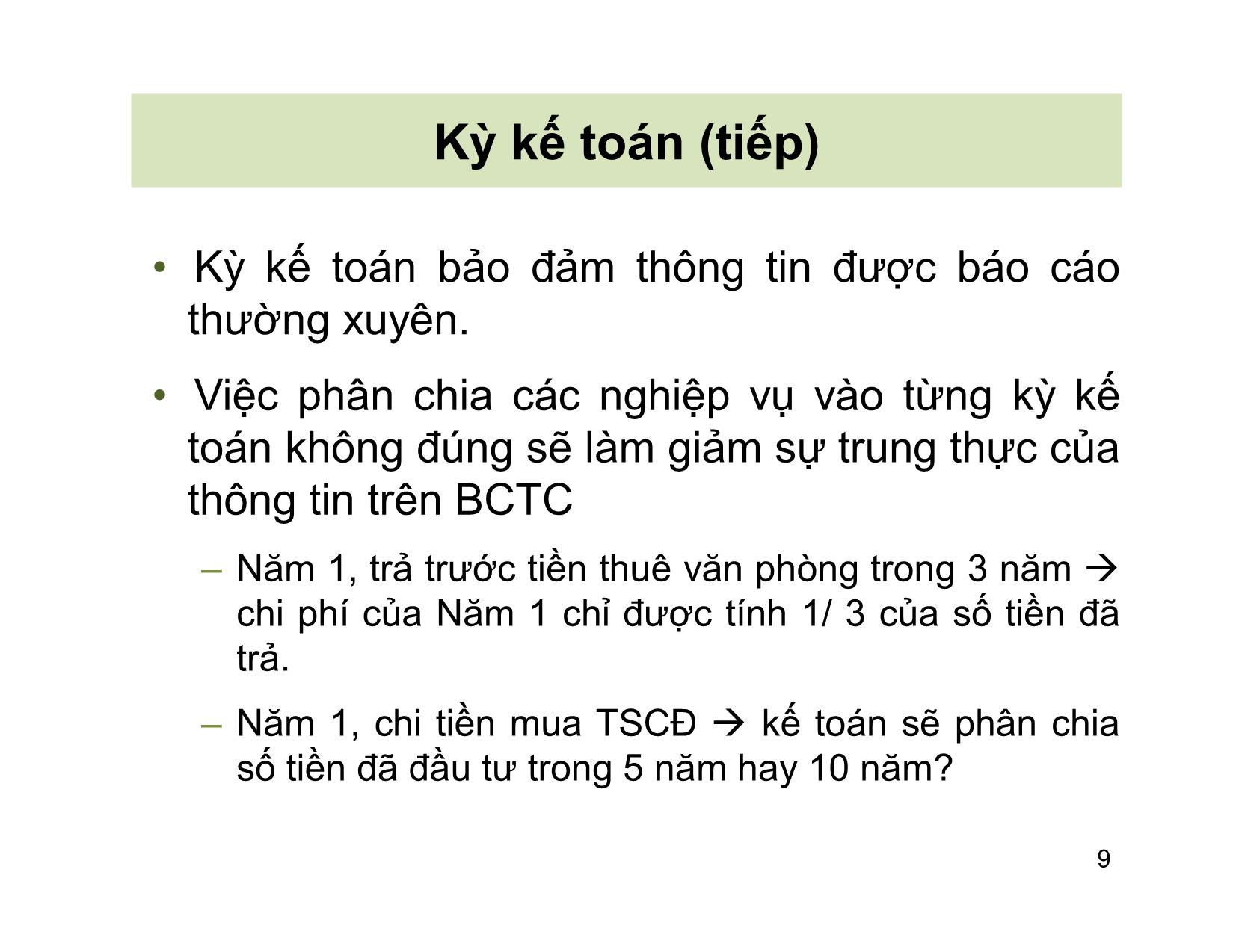 Bài giảng Kế toán tài chính - Chương 4: Khoá sổ và lập Báo cáo tài chính trang 9