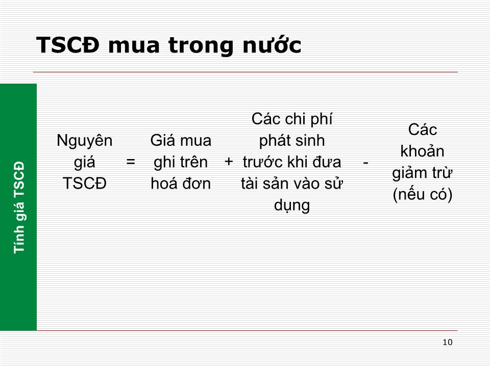 Bài giảng Nguyên lý kế toán - Chương 4: Tính giá các đối tượng kế toán trang 10