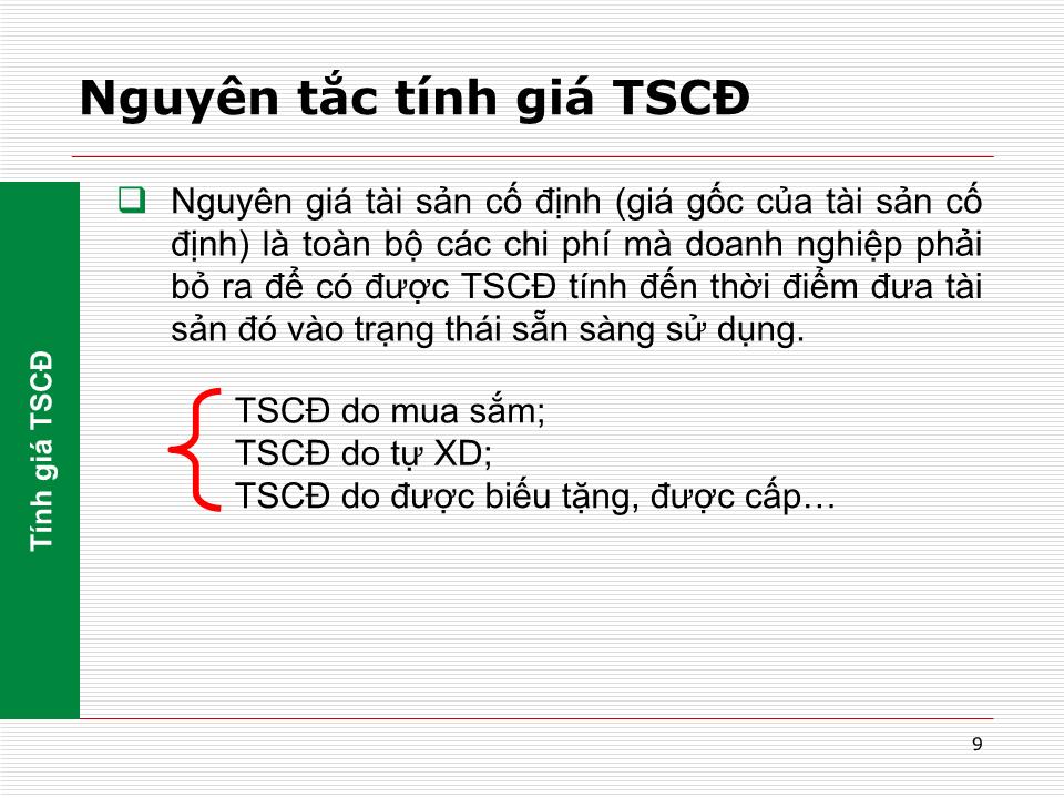 Bài giảng Nguyên lý kế toán - Chương 4: Tính giá các đối tượng kế toán trang 9