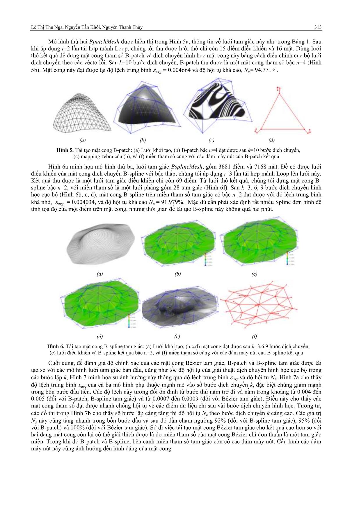 Mô hình hóa mặt cong tham số bậc thấp từ lưới tam giác dựa trên phương pháp dịch chuyển hình học cục bộ trang 6