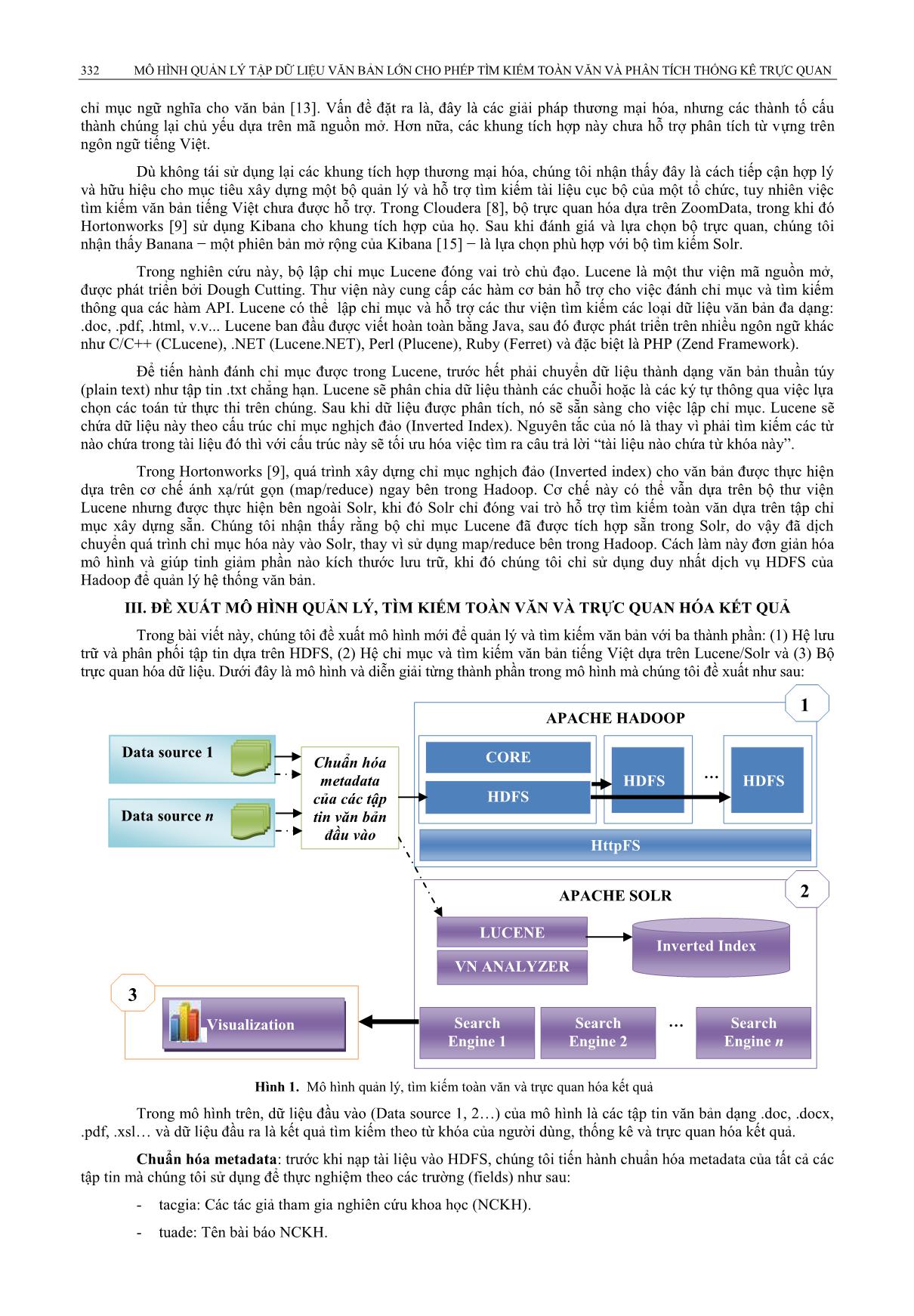Mô hình quản lý tập dữ liệu văn bản lớn cho phép tìm kiếm toàn văn và phân tích thống kê trực quan trang 2