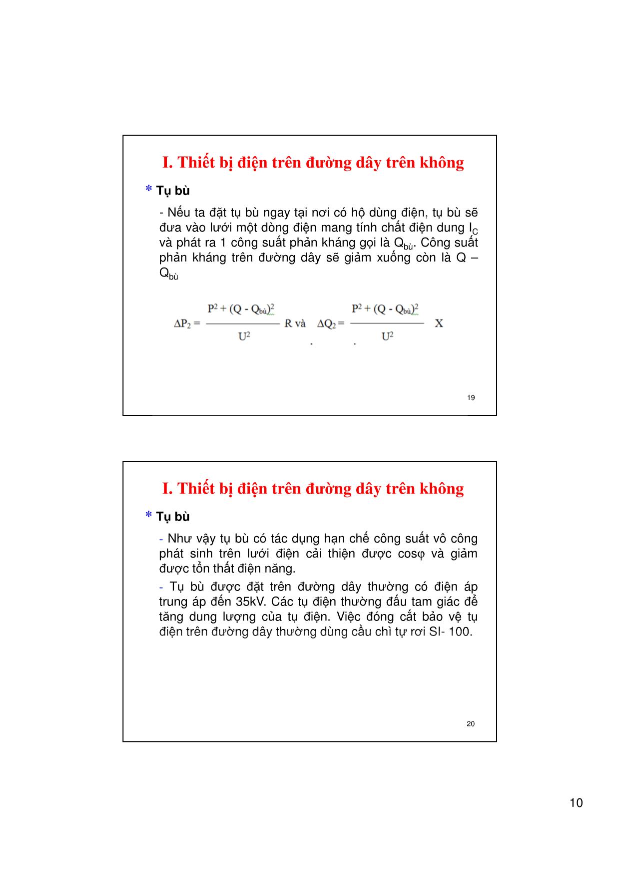 Bài giảng Vận hành và điều khiển hệ thống điện - Chương 7: Công tác vận hành đường dây - Võ Ngọc Điều trang 10