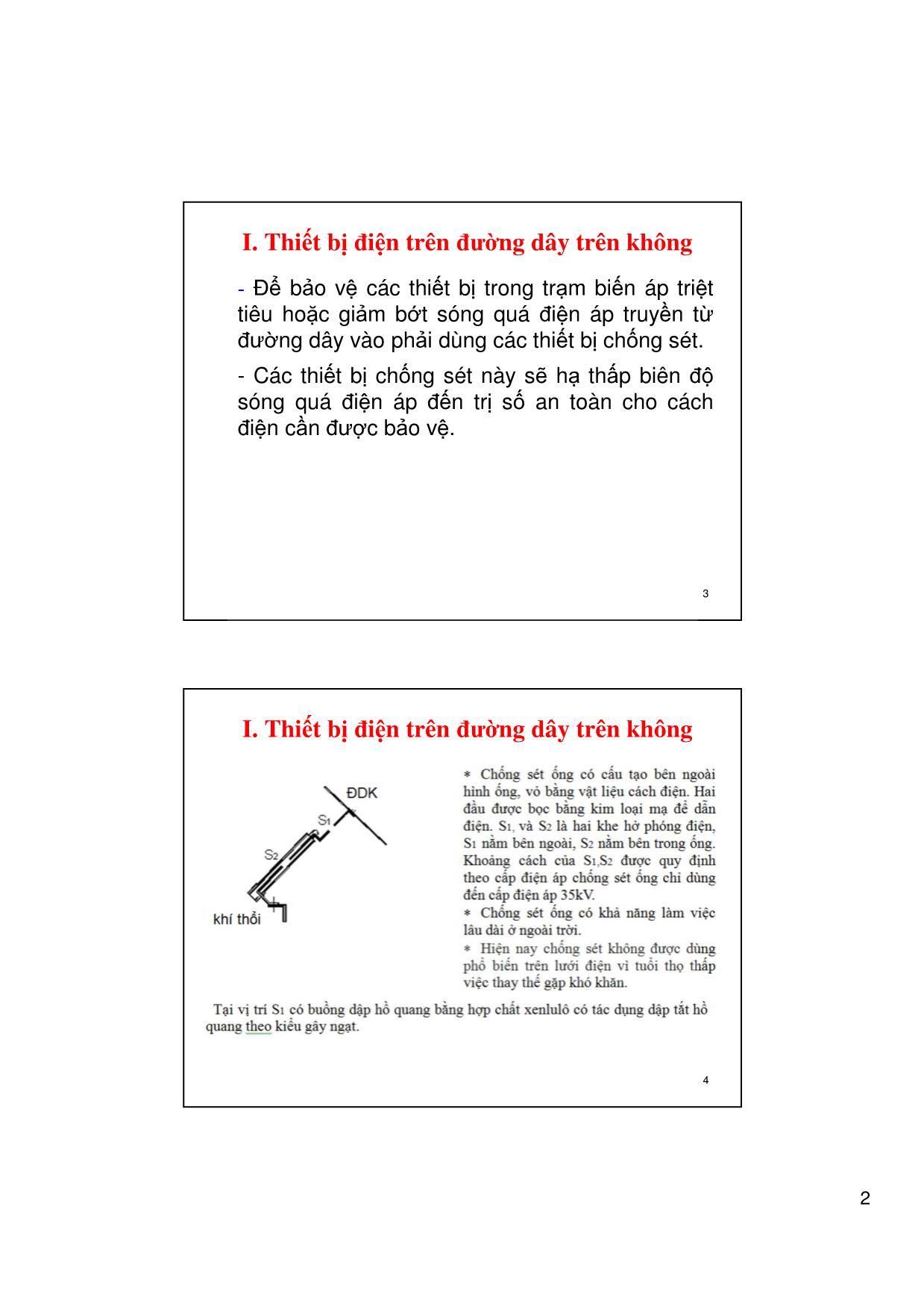 Bài giảng Vận hành và điều khiển hệ thống điện - Chương 7: Công tác vận hành đường dây - Võ Ngọc Điều trang 2