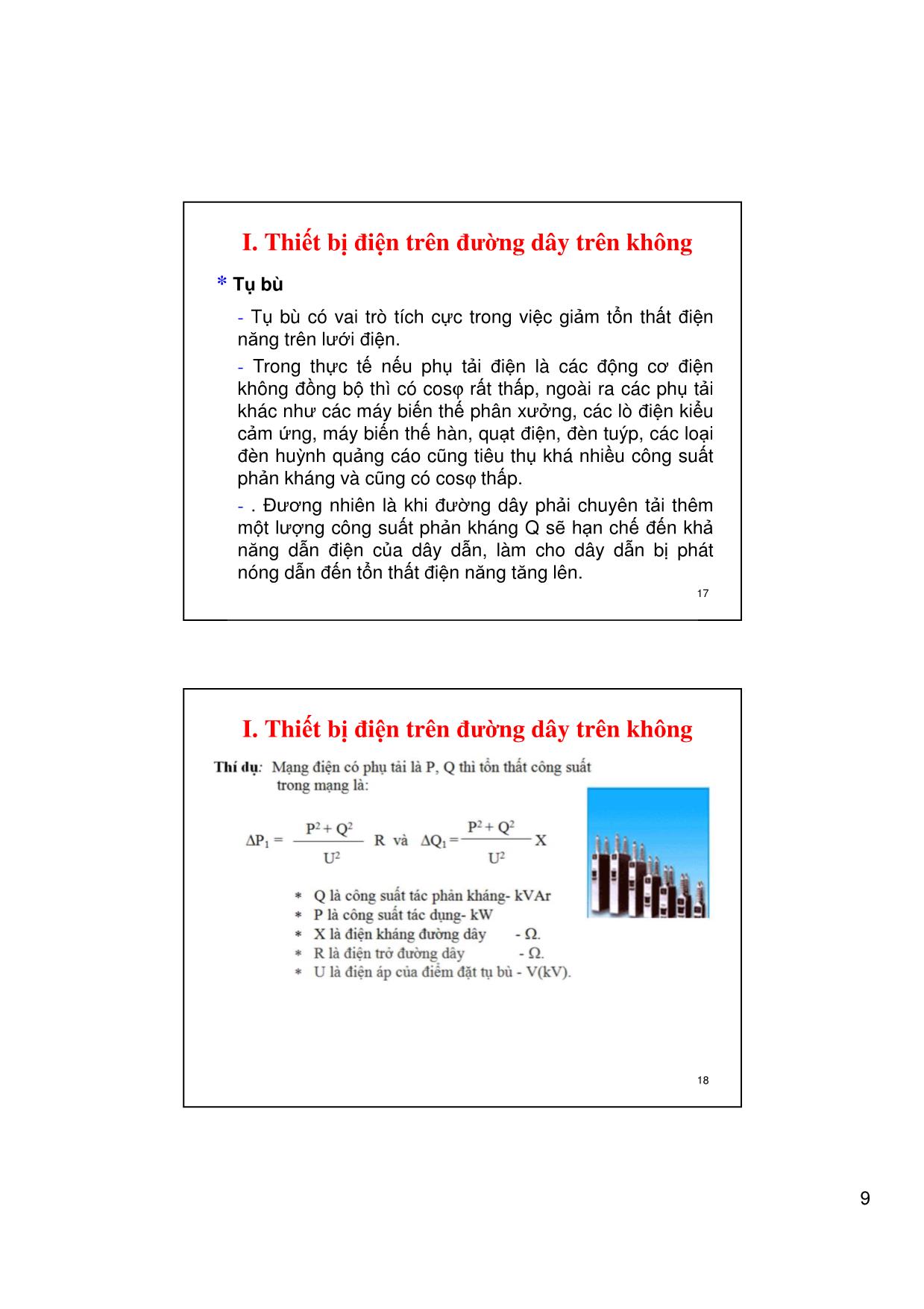 Bài giảng Vận hành và điều khiển hệ thống điện - Chương 7: Công tác vận hành đường dây - Võ Ngọc Điều trang 9