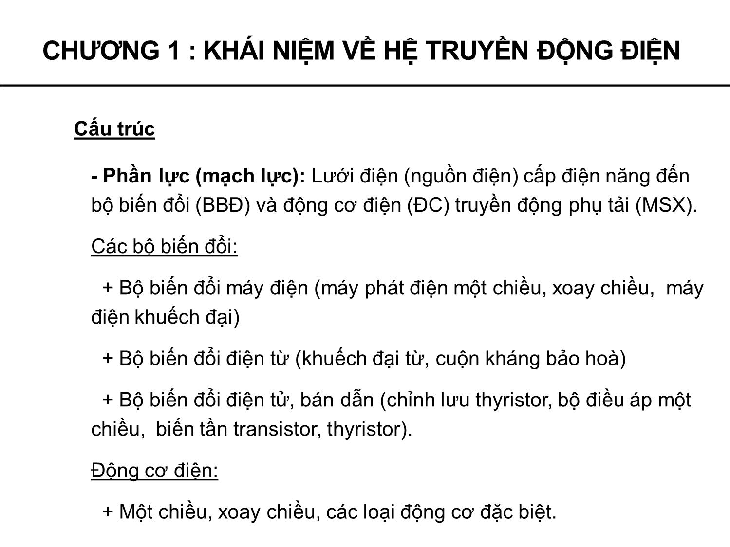 Bài giảng Truyền động điện tự động - Chương 1: Khái niệm về hệ truyền động điện - Phạm Khánh Tùng trang 7