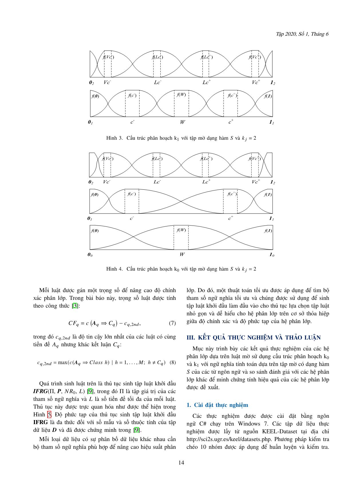 Một phương pháp thiết kế ngữ nghĩa tính toán của các từ ngôn ngữ giải bài toán phân lớp dựa trên luật mờ trang 5