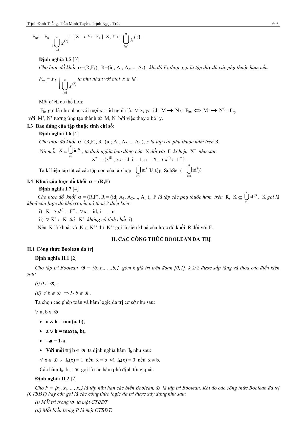 Phụ thuộc Boolean dương đa trị trong mô hình dữ liệu dạng khối trang 2