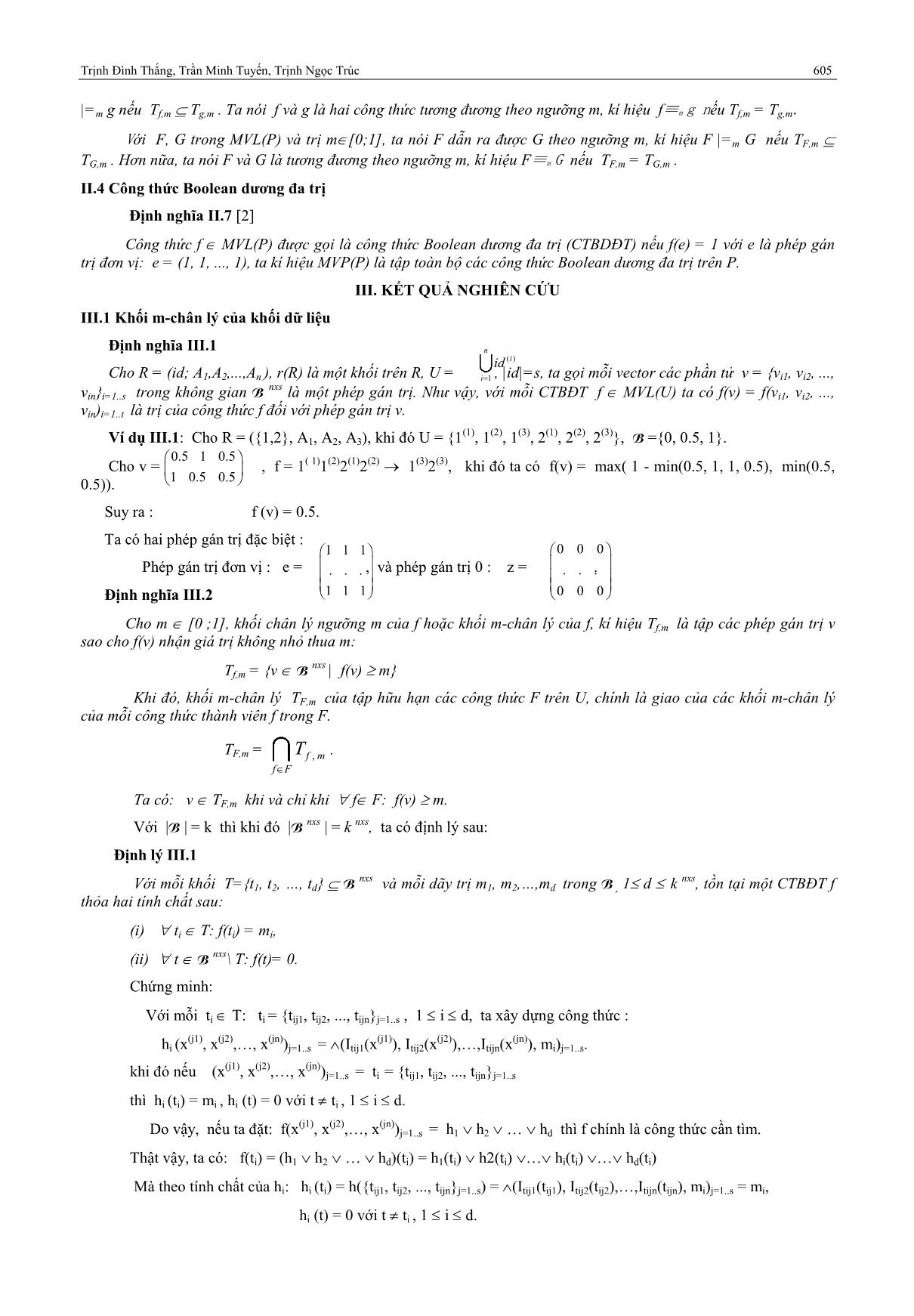 Phụ thuộc Boolean dương đa trị trong mô hình dữ liệu dạng khối trang 4