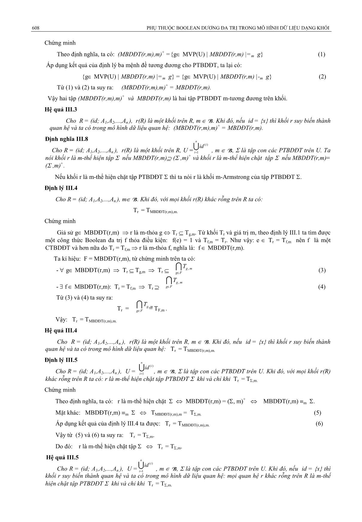 Phụ thuộc Boolean dương đa trị trong mô hình dữ liệu dạng khối trang 7