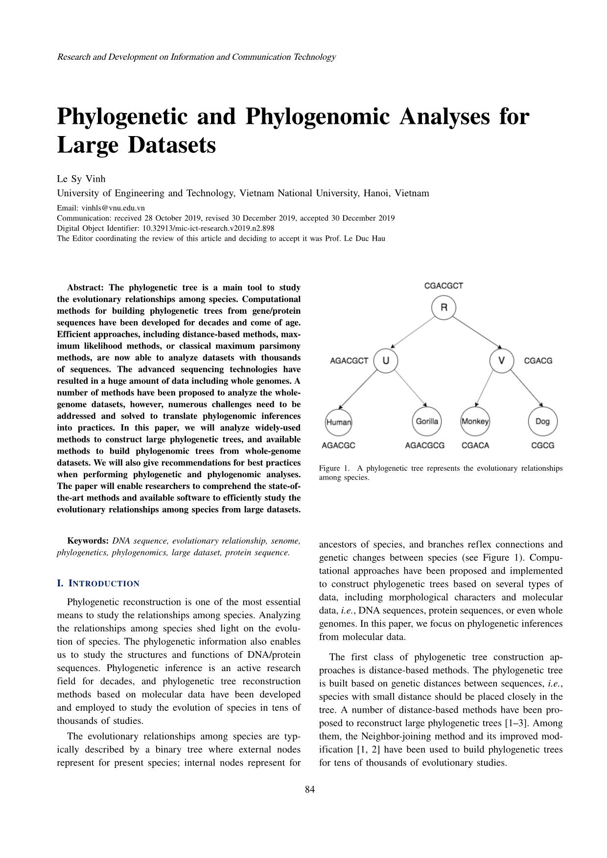 Phylogenetic and phylogenomic analyses for large datasets trang 1