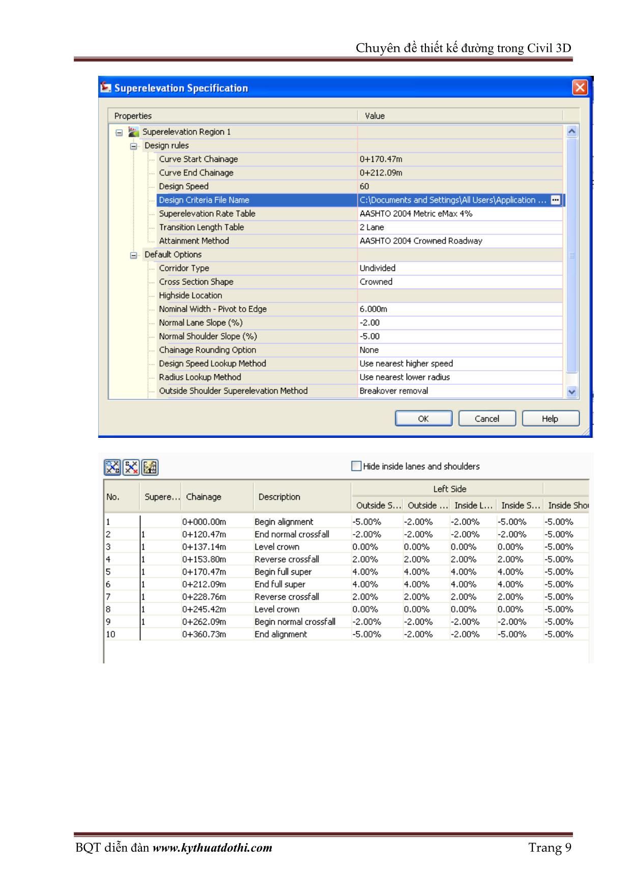 Bài giảng Chuyên đề thiết kế đường trong Civil 3D trang 9