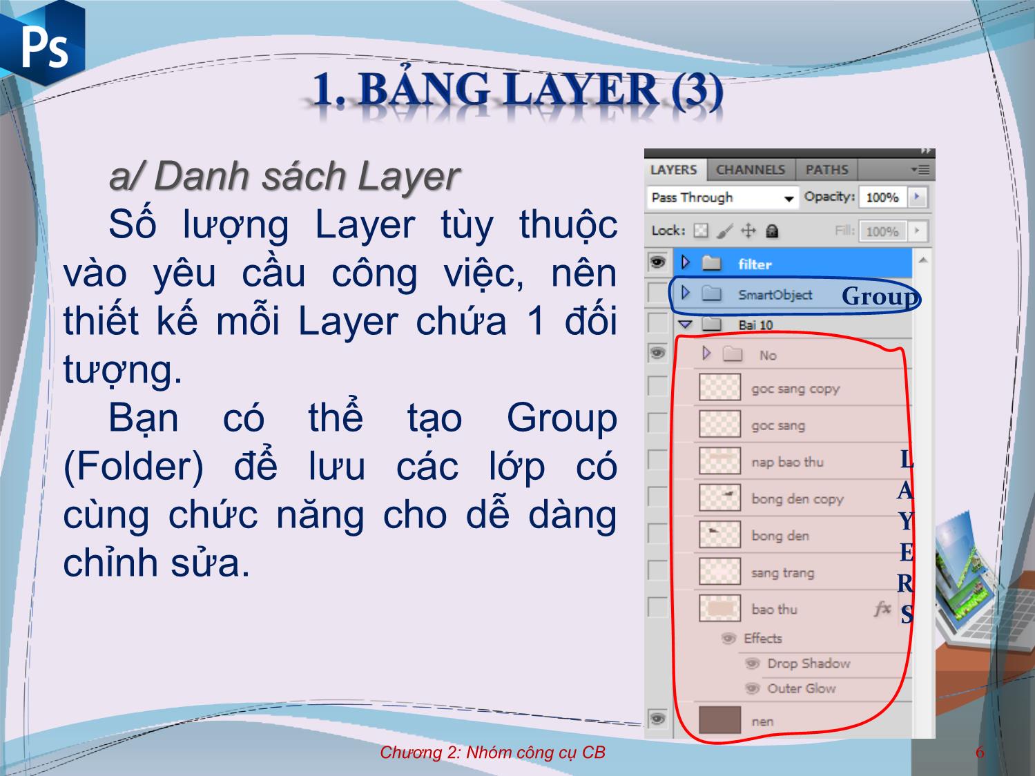 Bài giảng Công cụ thiết kế đồ họa - Chương 2: Các nhóm công cụ cơ bản - Nguyễn Thị Mỹ Dung trang 6