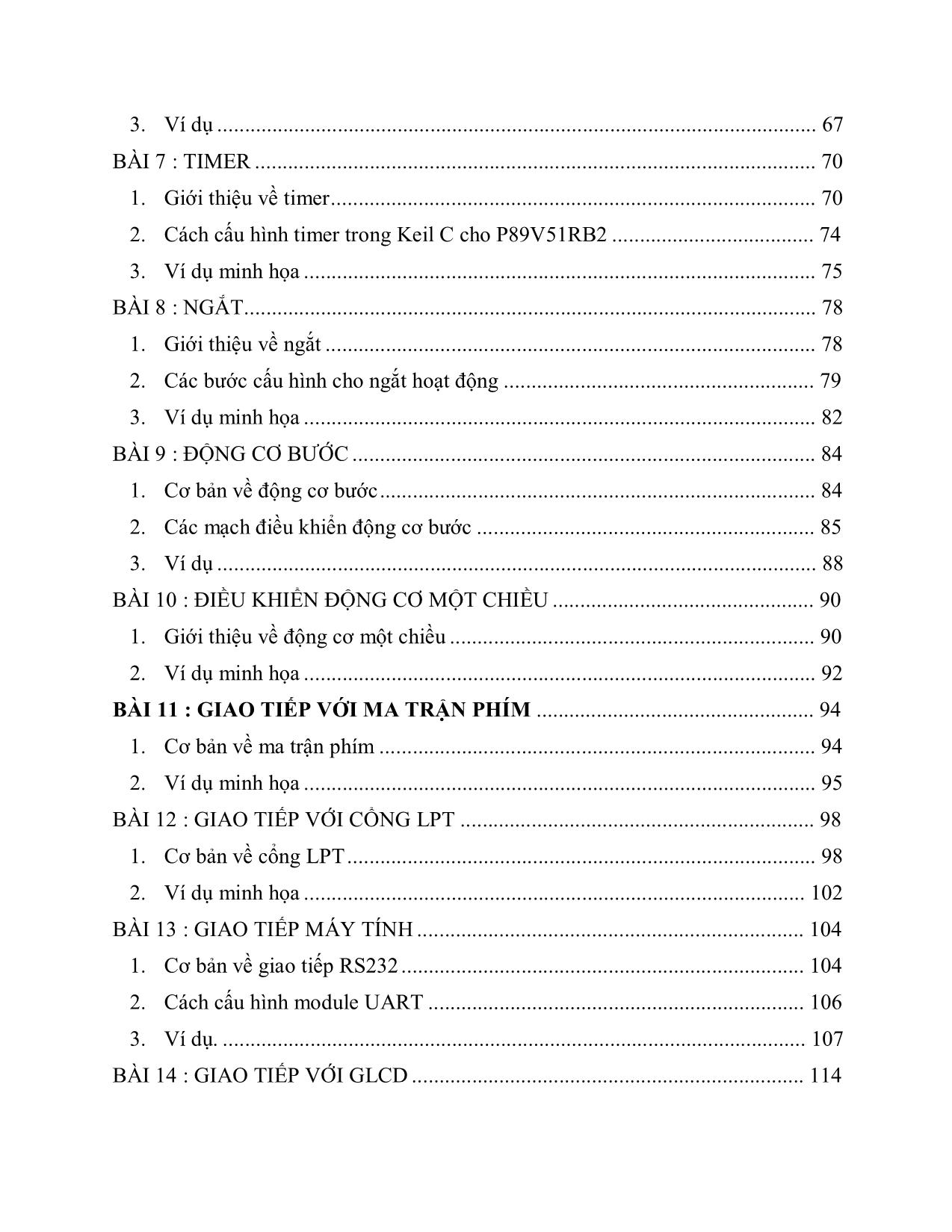 Giáo trình Điều khiển hệ thống cơ điện tử sử dụng vi điều khiển trang 3