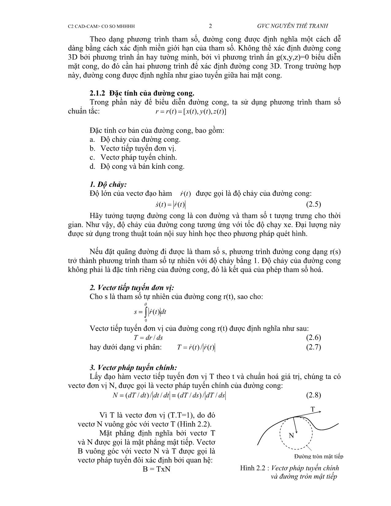 Bài giảng CAD/CAM - Chương 2: Cơ sở của mô hình hoá hình học - Nguyễn Thế Tranh trang 2