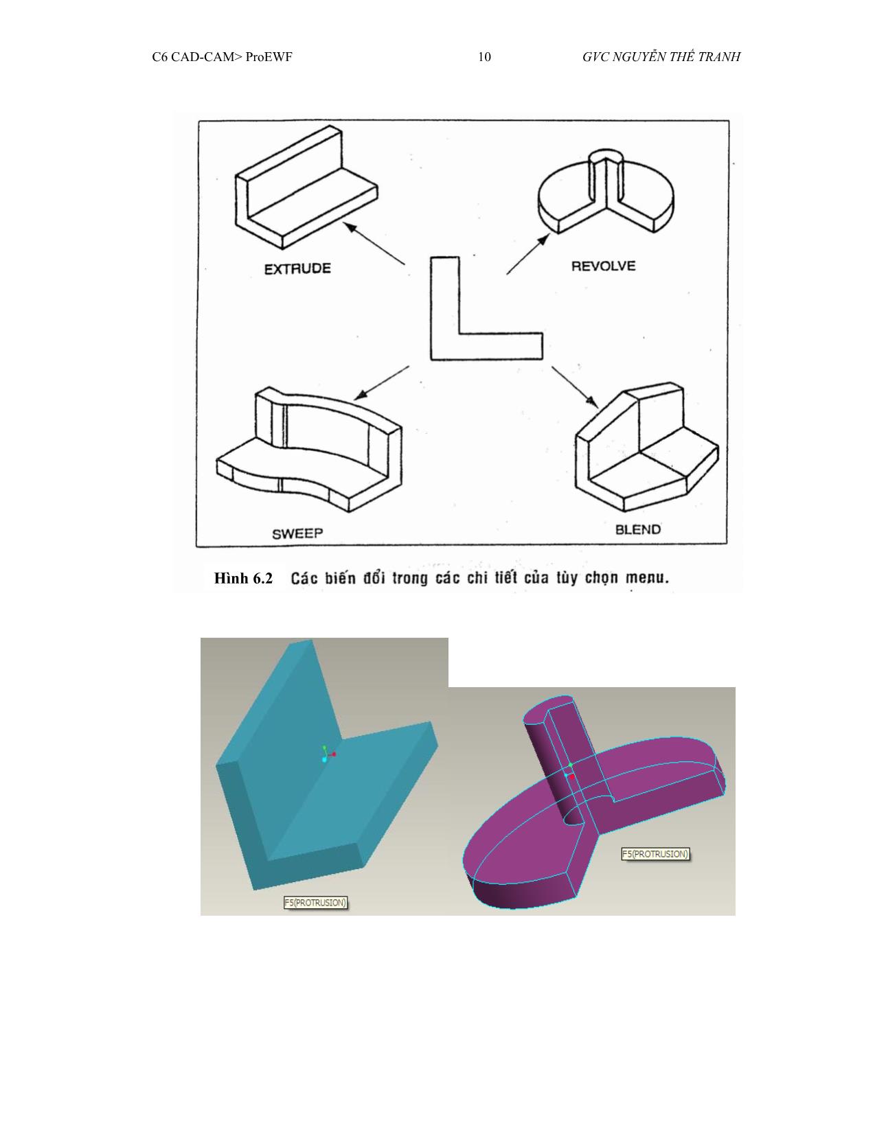 Bài giảng CAD/CAM - Chương 6: Phần mềm Pro/Engineer - Nguyễn Thế Tranh trang 10