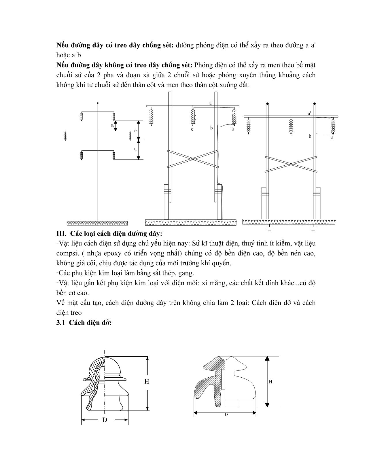 Giáo trình Vật liệu điện - Chương 12: Thực hiện cách điện cho đường dây tải điện trên không trang 2
