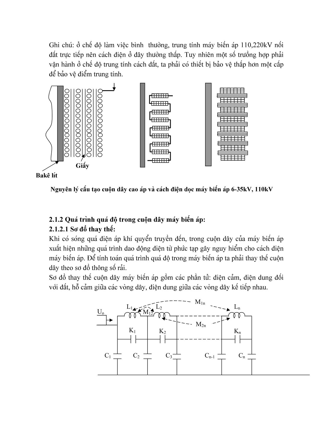 Giáo trình Vật liệu điện - Chương 13: Cách điện trạm biến áp nhà máy điện trang 5