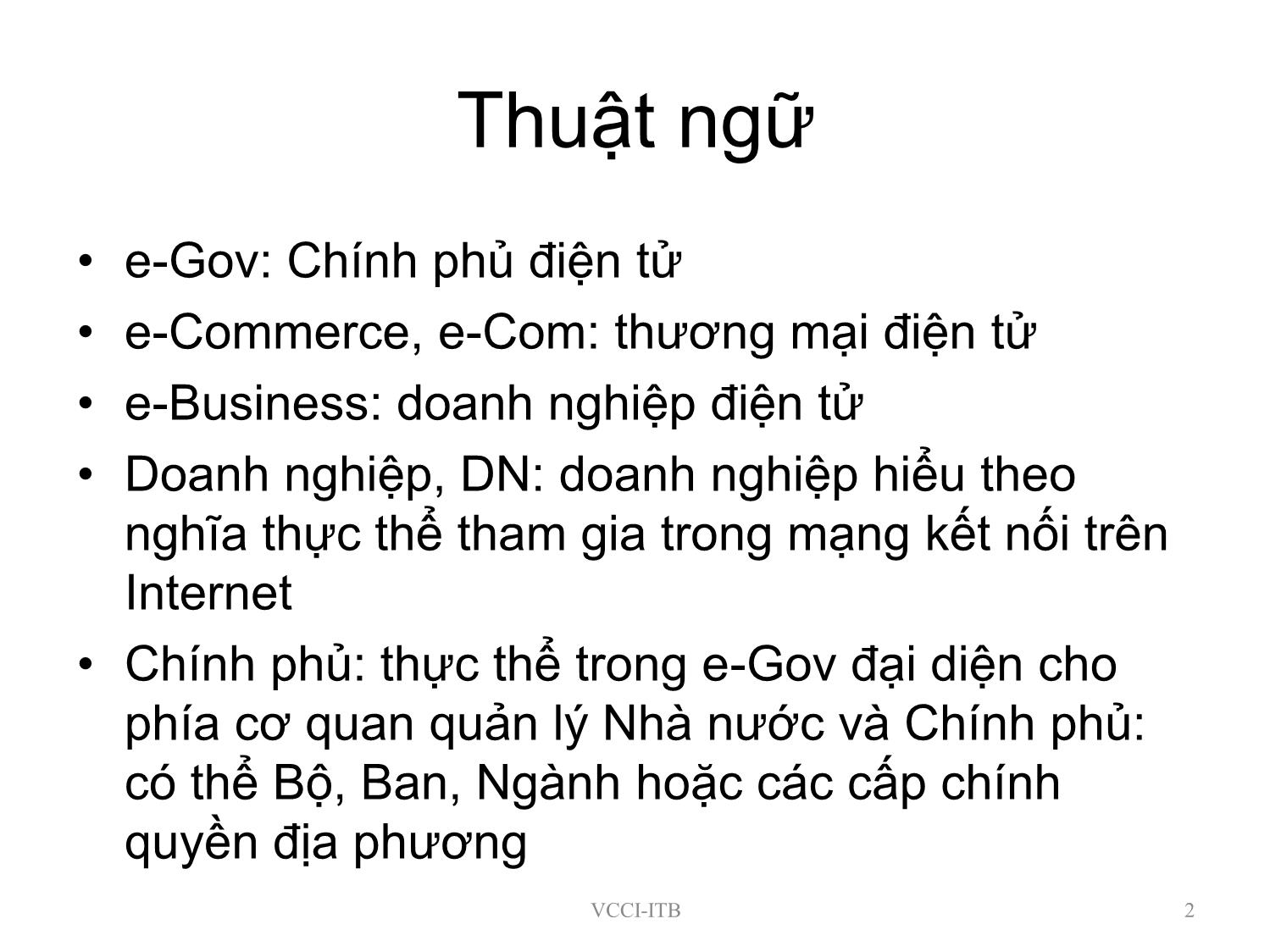 Bài giảng Doanh nghiệp điện tử: Mô hình khung cho kết nối Chính phủ - Doanh nghiệp trang 2