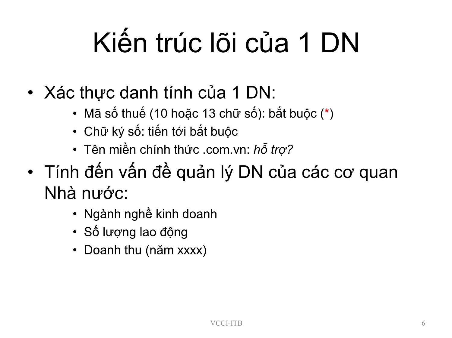 Bài giảng Doanh nghiệp điện tử: Mô hình khung cho kết nối Chính phủ - Doanh nghiệp trang 6