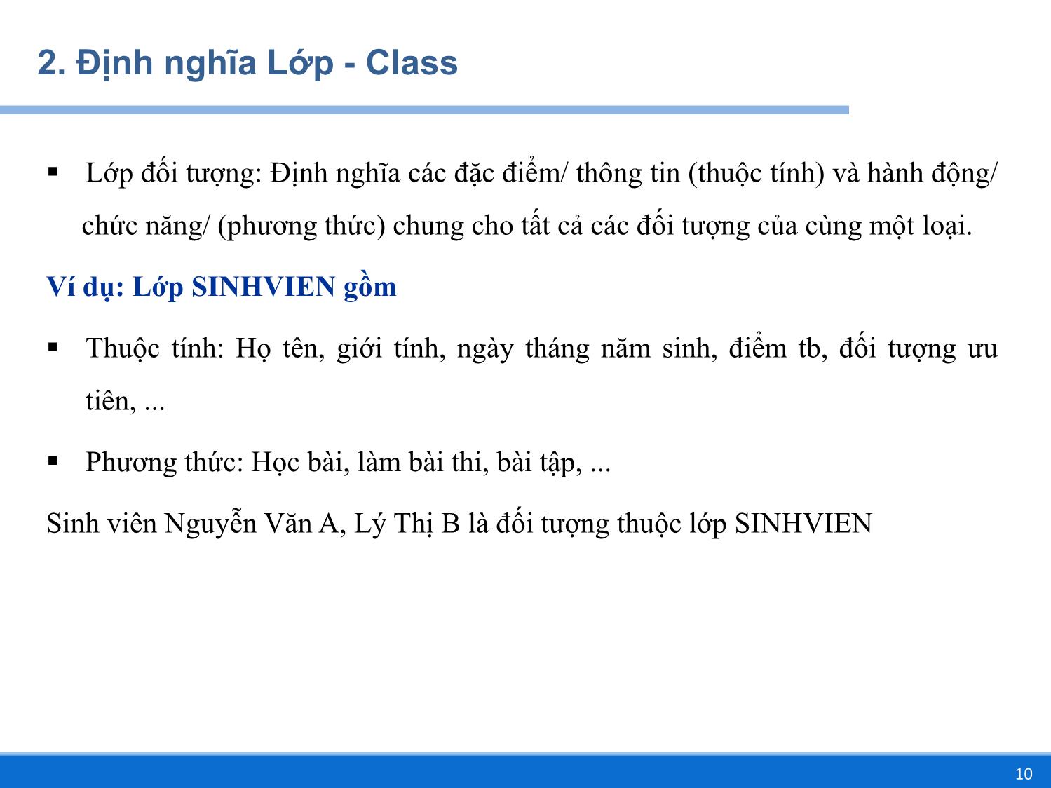 Bài giảng Lập trình DOTNET - Chương 3: Lập trình hướng đối tượng với C# - Huỳnh Lê Uyên Minh trang 10