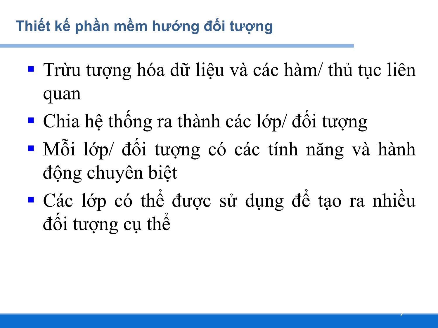 Bài giảng Lập trình DOTNET - Chương 3: Lập trình hướng đối tượng với C# - Huỳnh Lê Uyên Minh trang 7