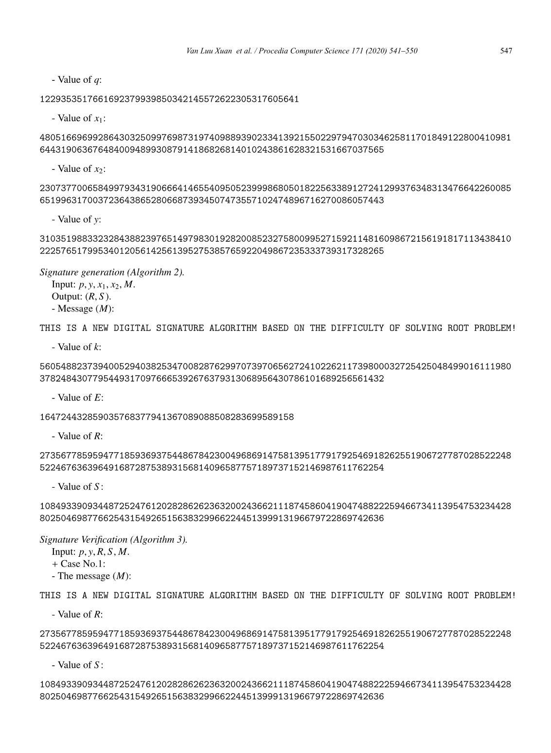 A new digital signature scheme based on the hardness of some expanded root problems trang 7