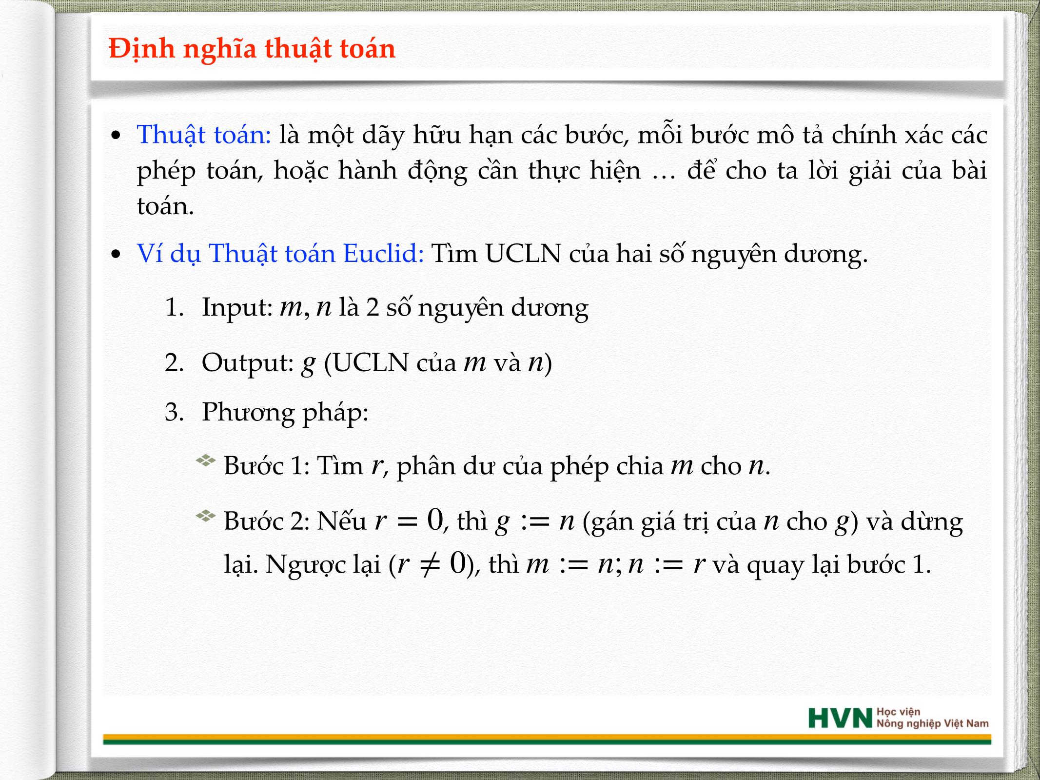 Bài giảng Mạng và hệ thống thông tin - Chương 1: Mở đầu về thuật toán và độ phức tạp - Nguyễn Văn Hạnh trang 3