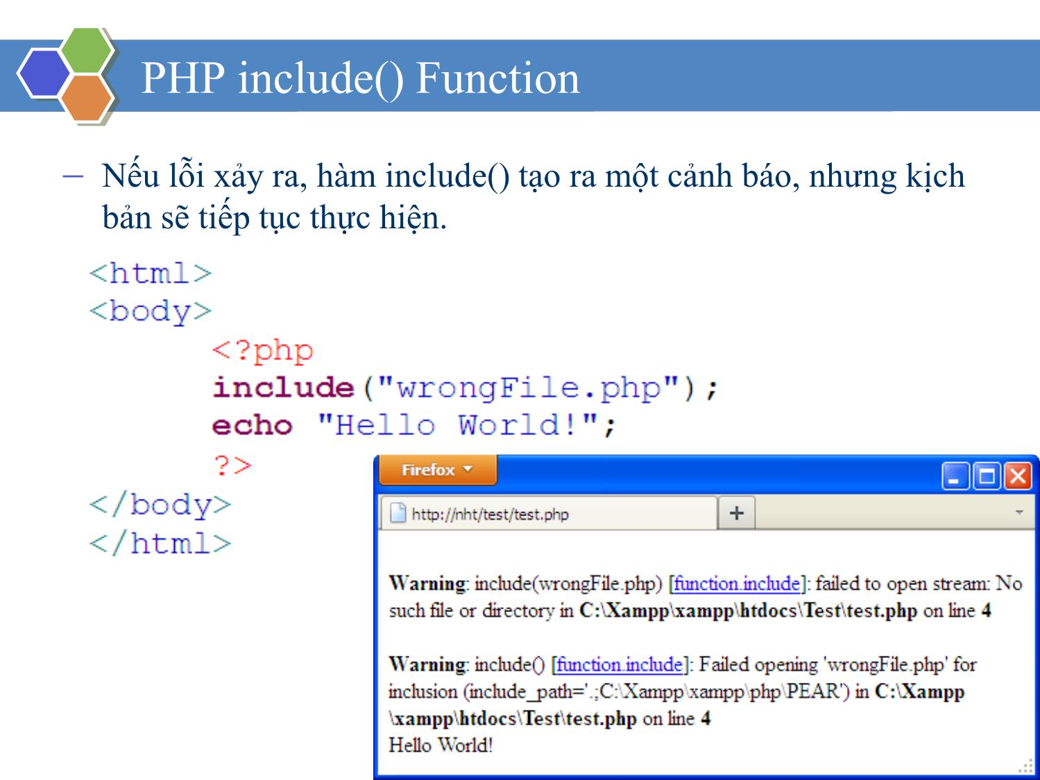Bài giảng Phát triển ứng dụng web - Bài 2: PHP nâng cao - Nguyễn Hữu Thể trang 10