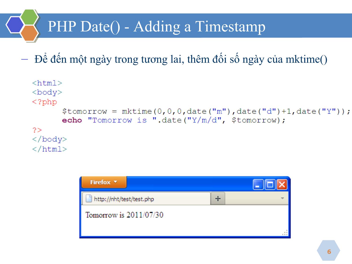 Bài giảng Phát triển ứng dụng web - Bài 2: PHP nâng cao - Nguyễn Hữu Thể trang 6