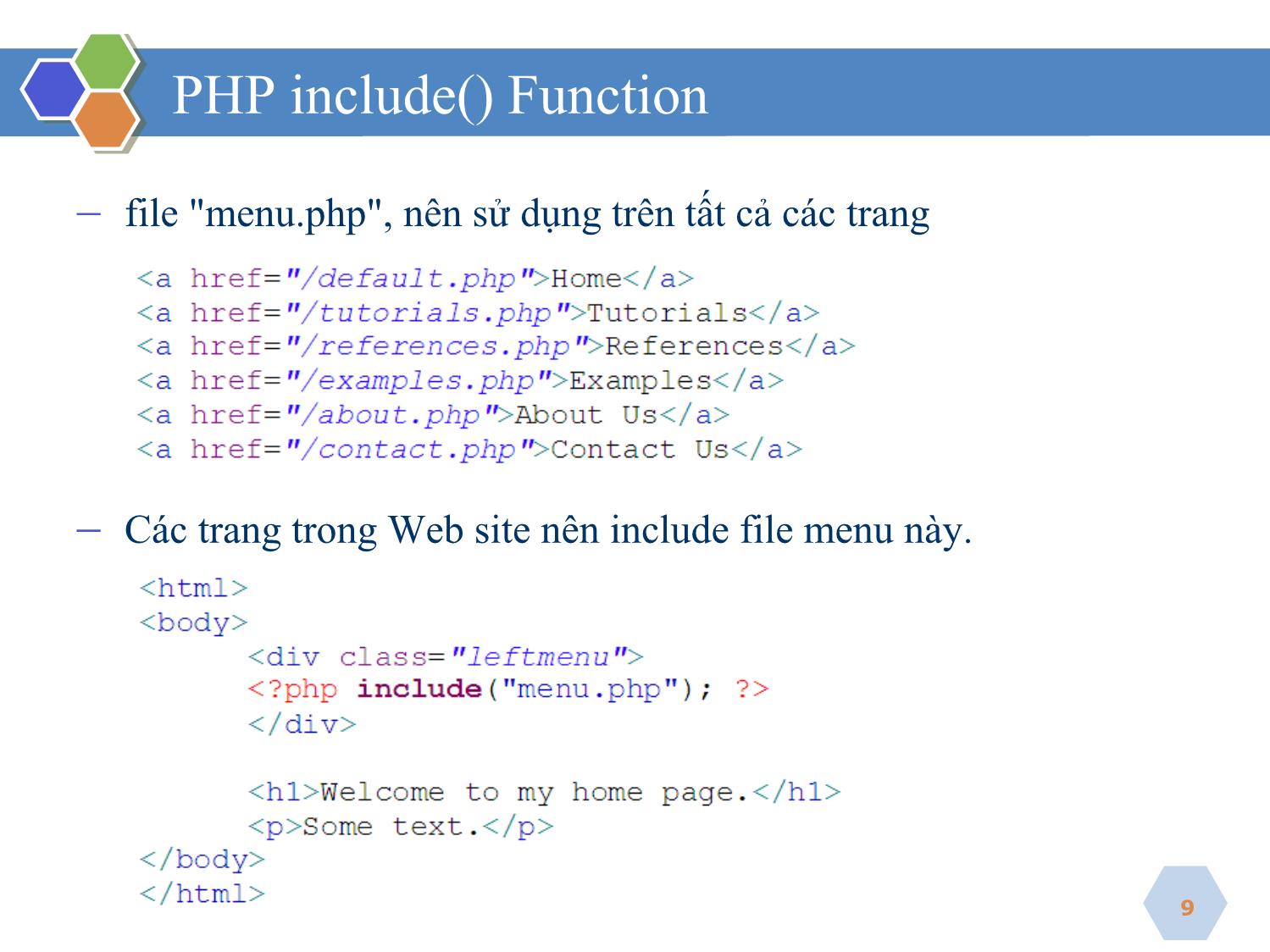 Bài giảng Phát triển ứng dụng web - Bài 2: PHP nâng cao - Nguyễn Hữu Thể trang 9