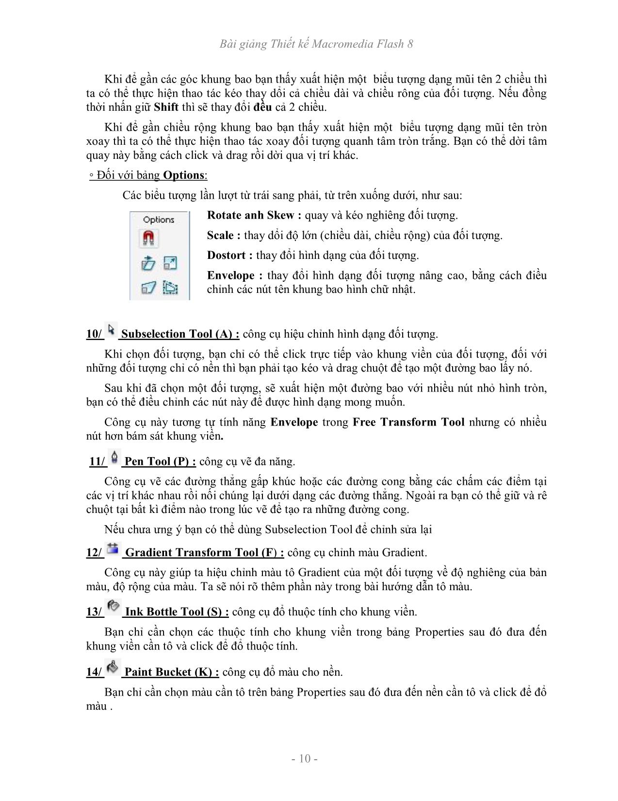 Bài giảng Thiết kế Macromedia Flash 8 trang 10