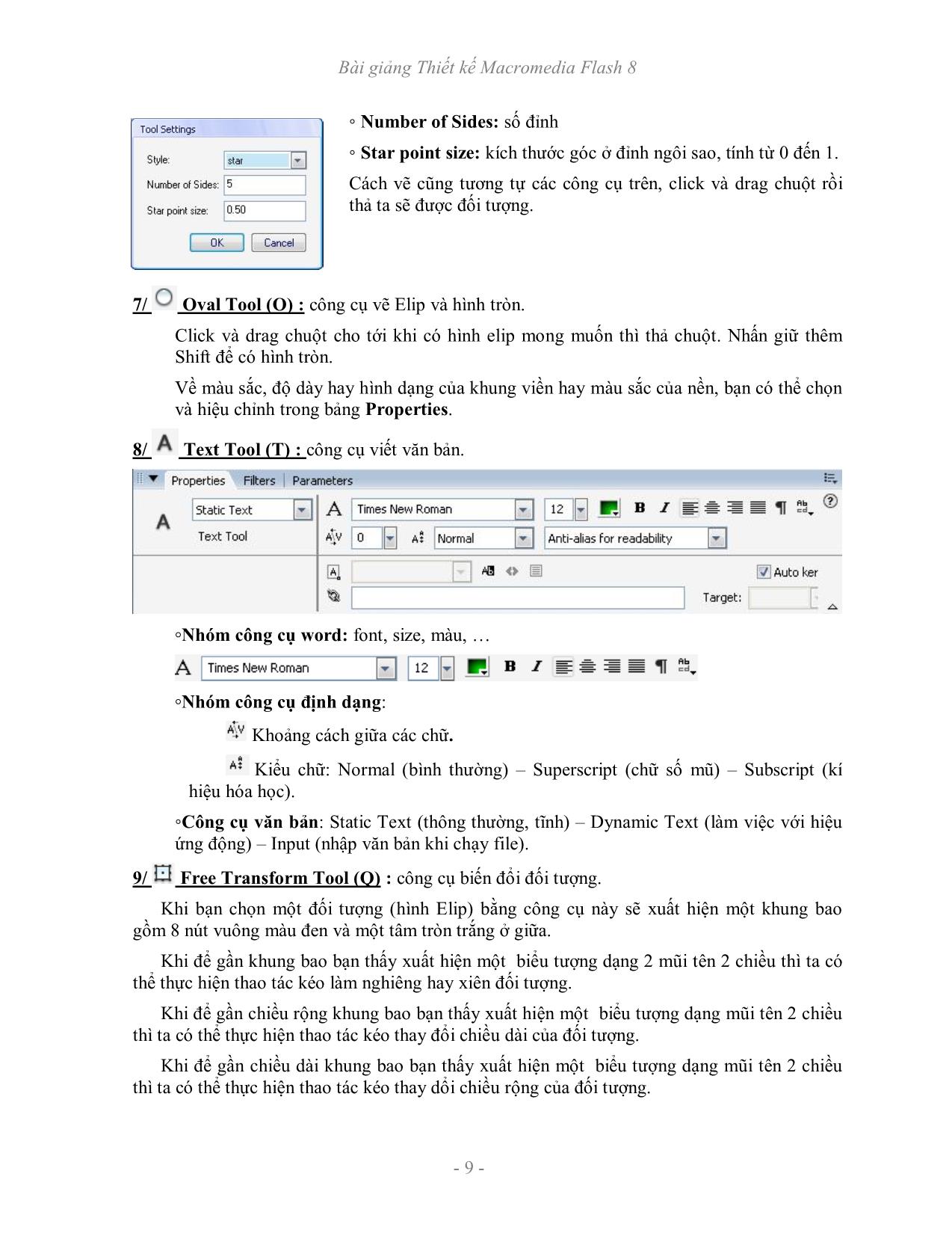 Bài giảng Thiết kế Macromedia Flash 8 trang 9