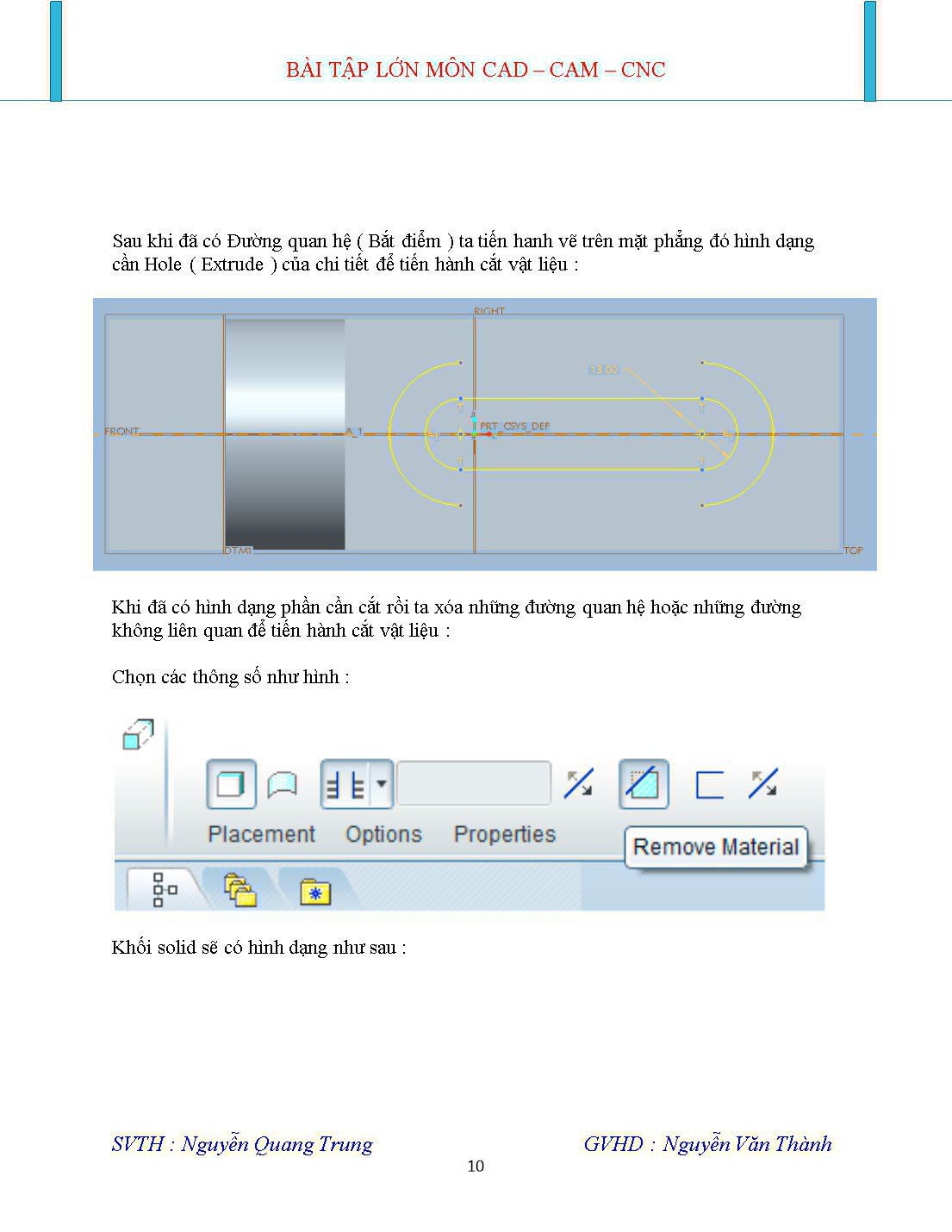 Bài tập lớn môn CAD/CAM/CNC - Nguyễn Quang Trung trang 10