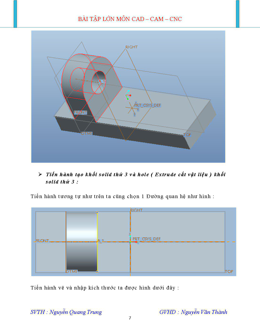 Bài tập lớn môn CAD/CAM/CNC - Nguyễn Quang Trung trang 7