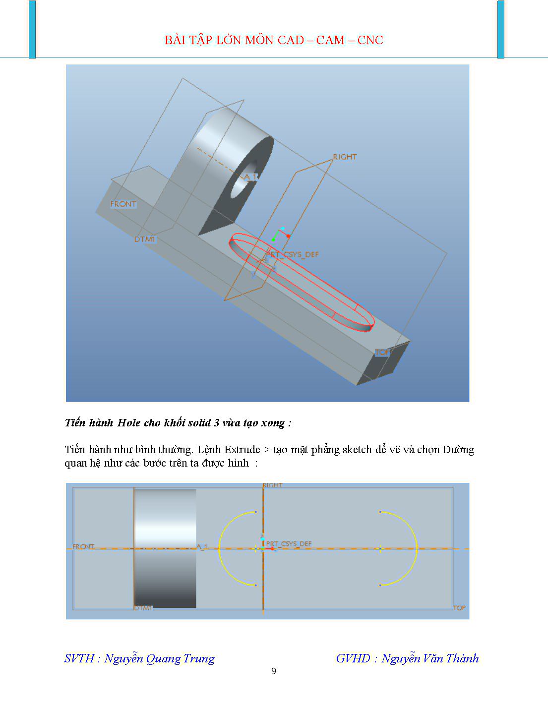 Bài tập lớn môn CAD/CAM/CNC - Nguyễn Quang Trung trang 9