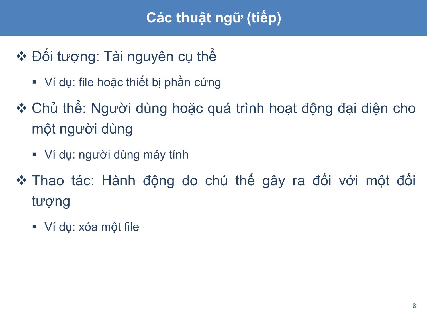 Bài giảng An toàn và bảo mật hệ thống thông tin - Chương 4: Các kỹ thuật và công nghệ đảm bảo an toàn thông tin trang 8