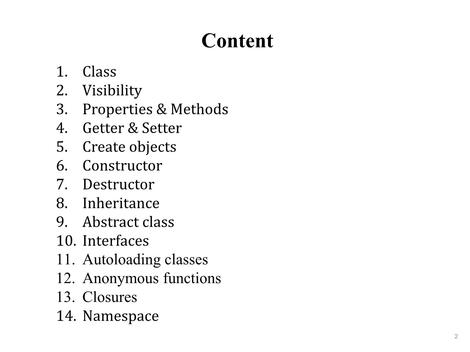 Bài giảng Phát triển ứng dụng web - Bài 5: Object oriented programming - Nguyễn Hữu Thể trang 2
