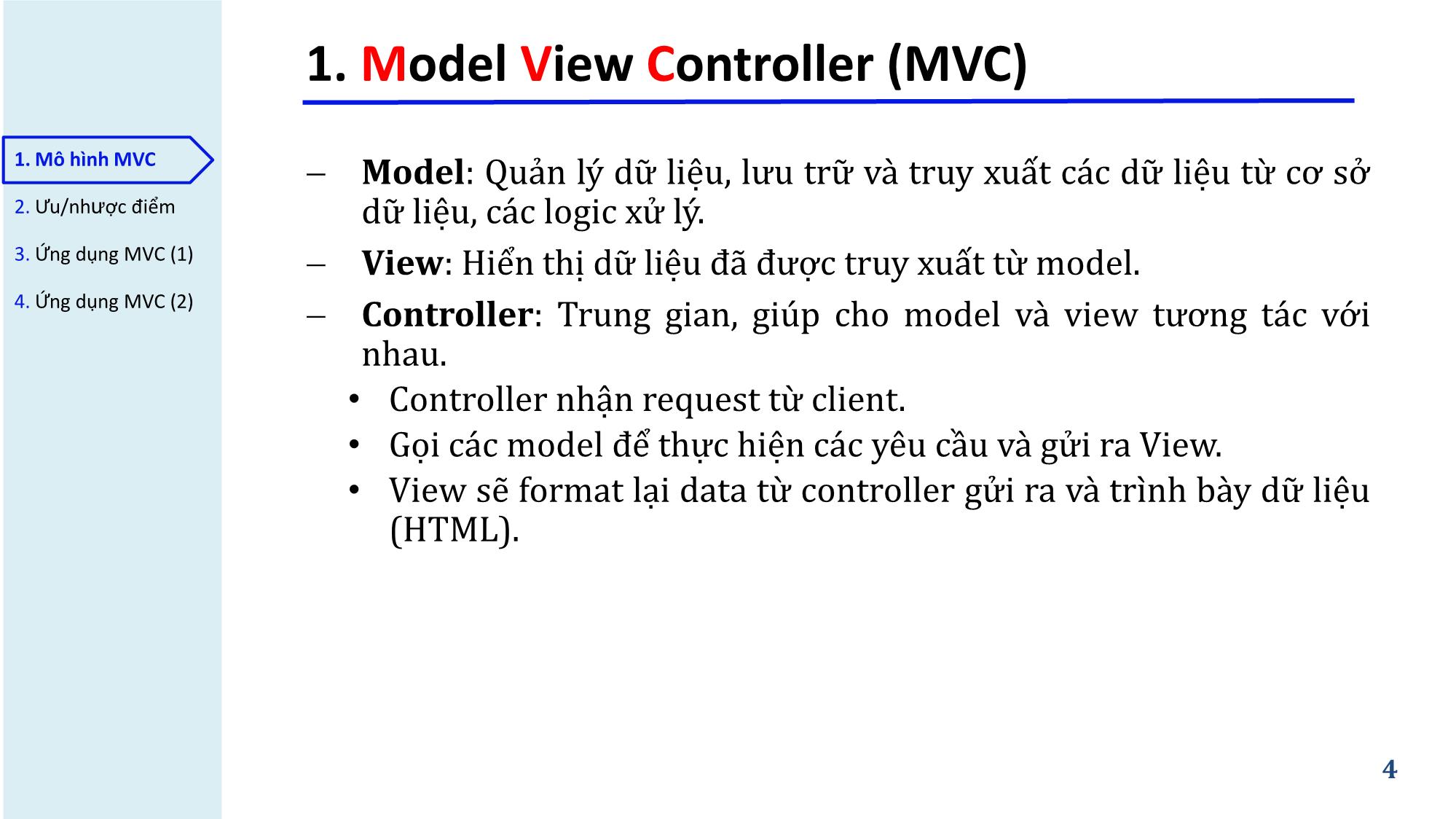 Bài giảng Phát triển ứng dụng web - Bài 6: Mô hình MVC trong PHP - Nguyễn Hữu Thể trang 4