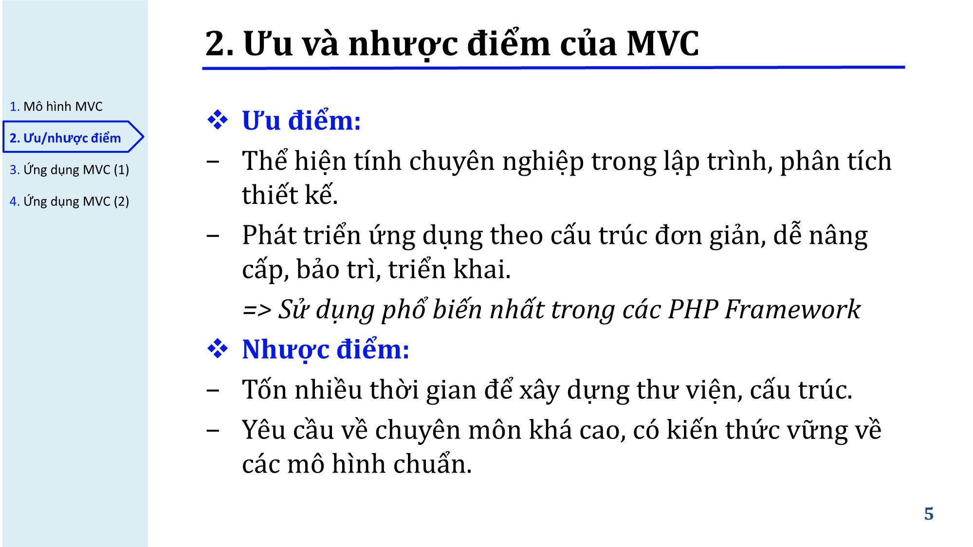 Bài giảng Phát triển ứng dụng web - Bài 6: Mô hình MVC trong PHP - Nguyễn Hữu Thể trang 5